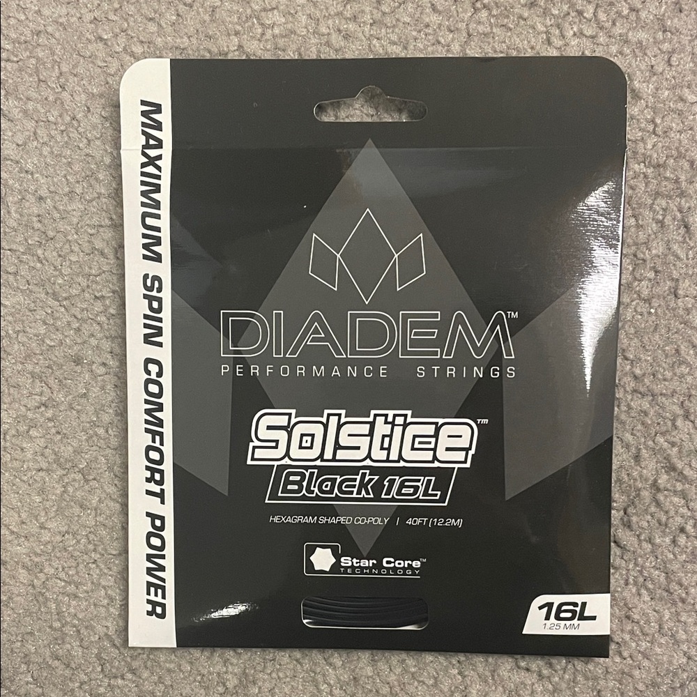 Diadem Solstice Black 16L Tennis Strings
